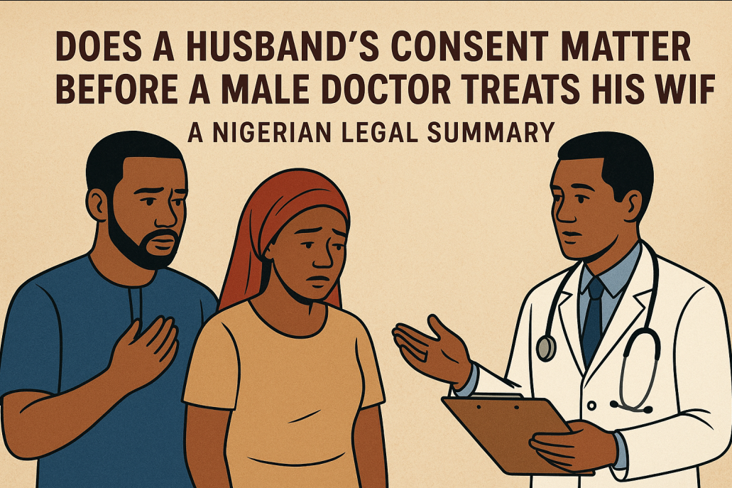 Nigerian female patient consulting male doctor — consent law summary
